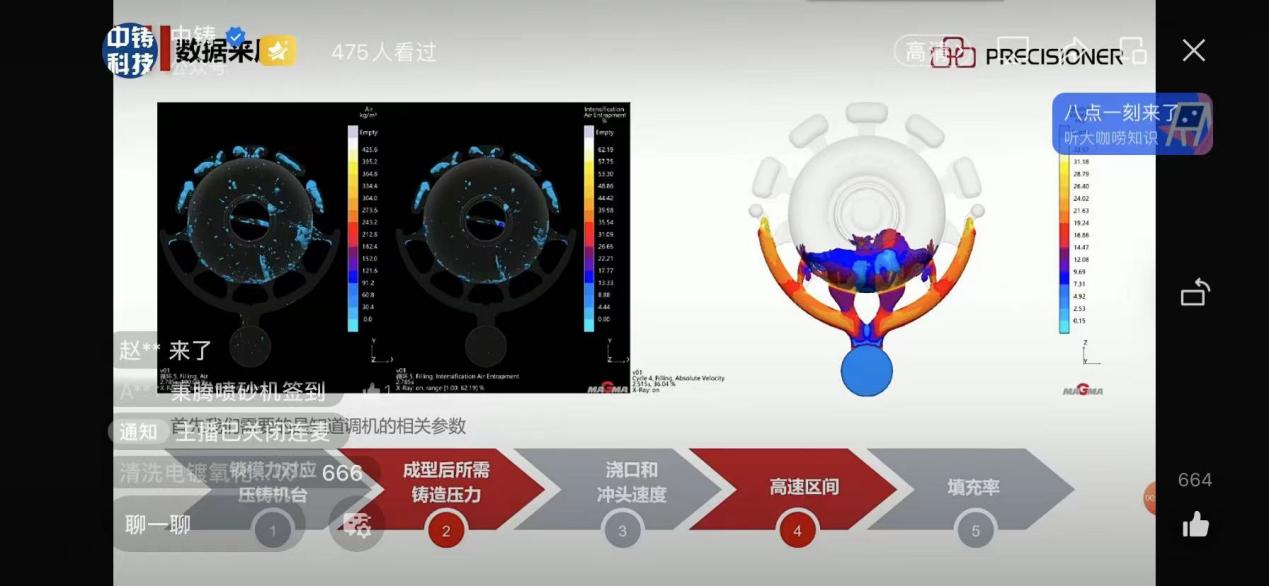 Live Broadcast by Precisioner: Examples of Die-casting Process Parameters