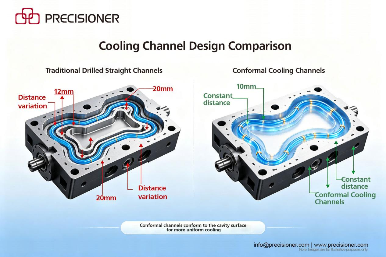 Precisioner: Cooling Channel Design Comparison