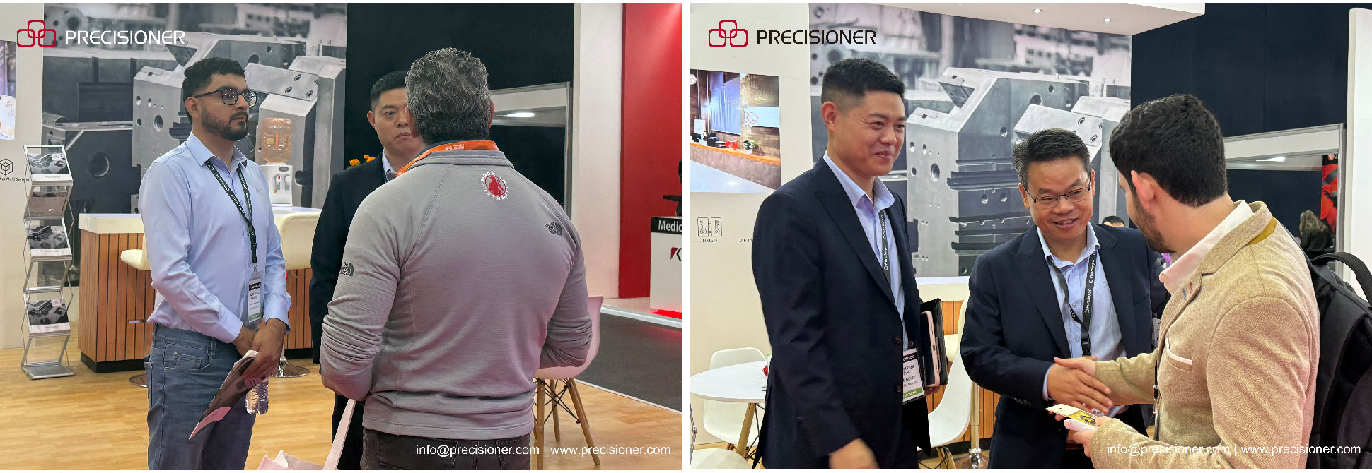 Precisioner team in discussion with visiting customers at Booth 3119 Precisioner team in discussion with visiting customers at Booth 3119